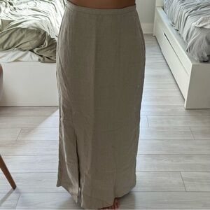 Vintage tan maxi skirt